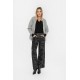 Gilet ample gris perle