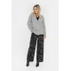 Gilet ample gris perle