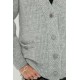 Gilet ample gris perle