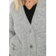 Gilet ample gris perle