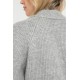 Gilet ample gris perle