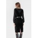 Robe midi en velour noir