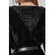 Robe midi en velour noir