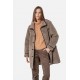 Manteau moutonné coloris taupe