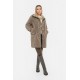 Manteau moutonné coloris taupe