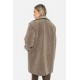 Manteau moutonné coloris taupe