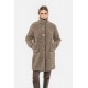 Manteau moutonné coloris taupe