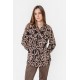 Chemise imprimé baroque noir et bordeaux