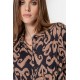 Chemise imprimé baroque noir et bordeaux