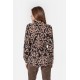 Chemise imprimé baroque noir et bordeaux