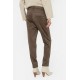 Pantalon suédé coloris taupe