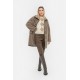 Pantalon suédé coloris taupe