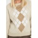 Pull esprit collège crème