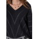 Pull noir et lurex