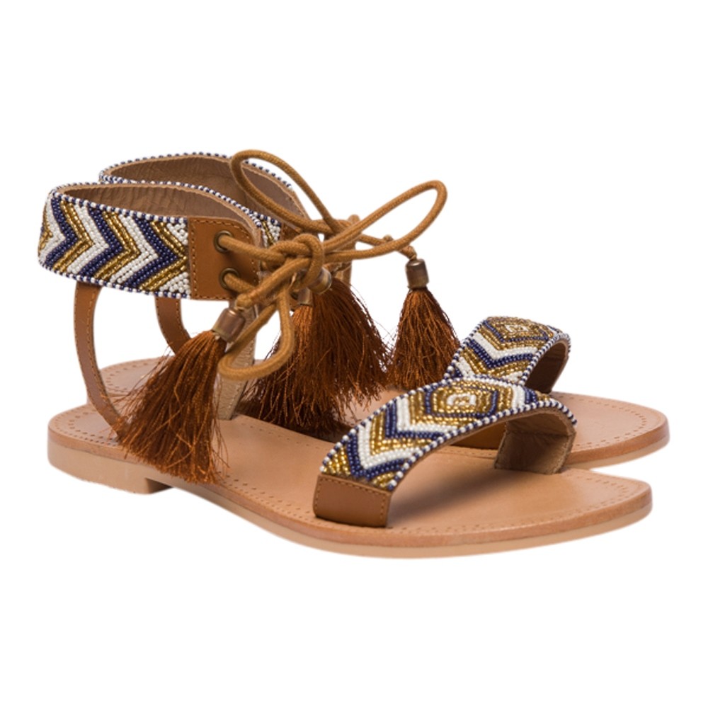 sandales pompons