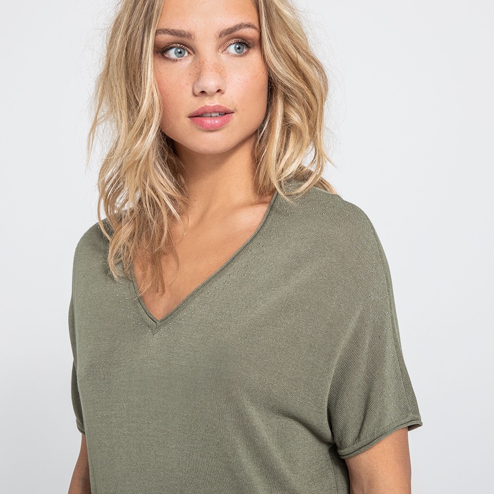Pull manches courtes tilleul Pull manches courtes tilleul