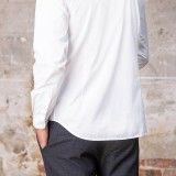 Chemise ajustée blanche à manches longues