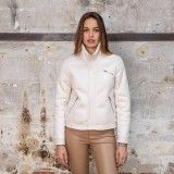 Blouson bombardier zippé en fausse peau lainée