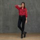 Blouse évasée style hippy chic à col V