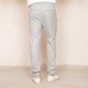 Pantalon gris clair à carreaux droit et confortable en polyester recyclé