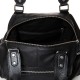 Sac bowling noir en cuir grainé souple