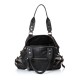 Sac bowling noir en cuir grainé souple