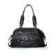 Sac bowling noir en cuir grainé souple