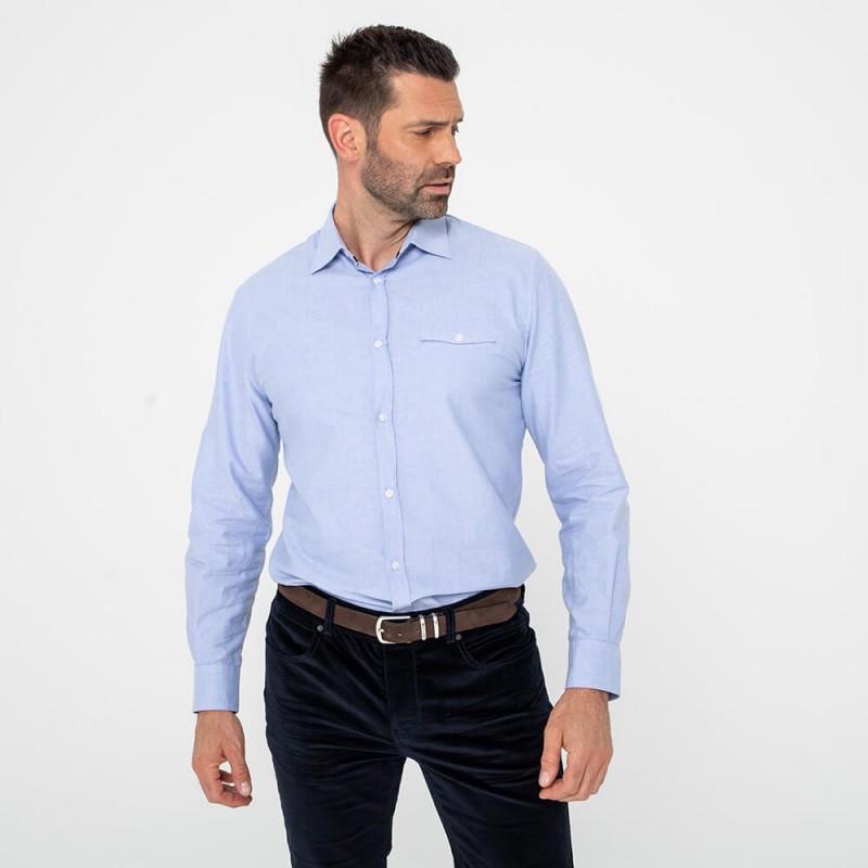 Chemise droite 100% coton responsable