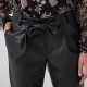 Pantalon carotte en simili cuir