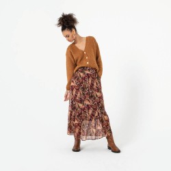 Long skirt in ethnic print