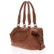 Sac bowling en cuir souple et grainé camel