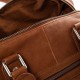 Sac bowling en cuir souple et grainé camel