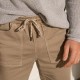 Pantalon cargo couleur mastic en coton responsable