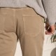 Pantalon cargo couleur mastic en coton responsable