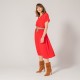 Robe ample rouge carmin