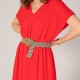 Robe ample rouge carmin