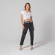 Jean mom vintage noir en coton responsable