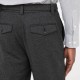 Pantalon coupe droite avec ceinture en maille anthracite