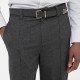 Pantalon coupe droite avec ceinture en maille anthracite