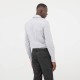 Chemise coupe droite regular coloris gris imprimé cravate en coton responsable