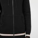 Gilet à capuche inspiration hoodie noir et beige 100% coton responsable