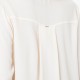Chemise coloris crème en crêpe de viscose durable avec empiècement dentelle