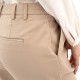 Pantalon coupe cigarette coloris capuccino en polyester recyclé