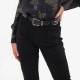 Jean Bootcut noir denim stretch en coton responsable