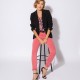 Pantalon coupe slim rose indien en lyocell