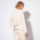 Veste de tailleur coloris crème en polyester recyclé avec ceinture chaine