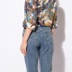 Blouse cache-coeur imprimé foulard exclusif fabriquée en France
