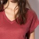 T-shirt framboise 100% lin