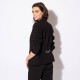 Veste de tailleur coloris noir en polyester recyclé avec ceinture chaine