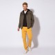 Pantalon chino coloris mangue en coton responsable